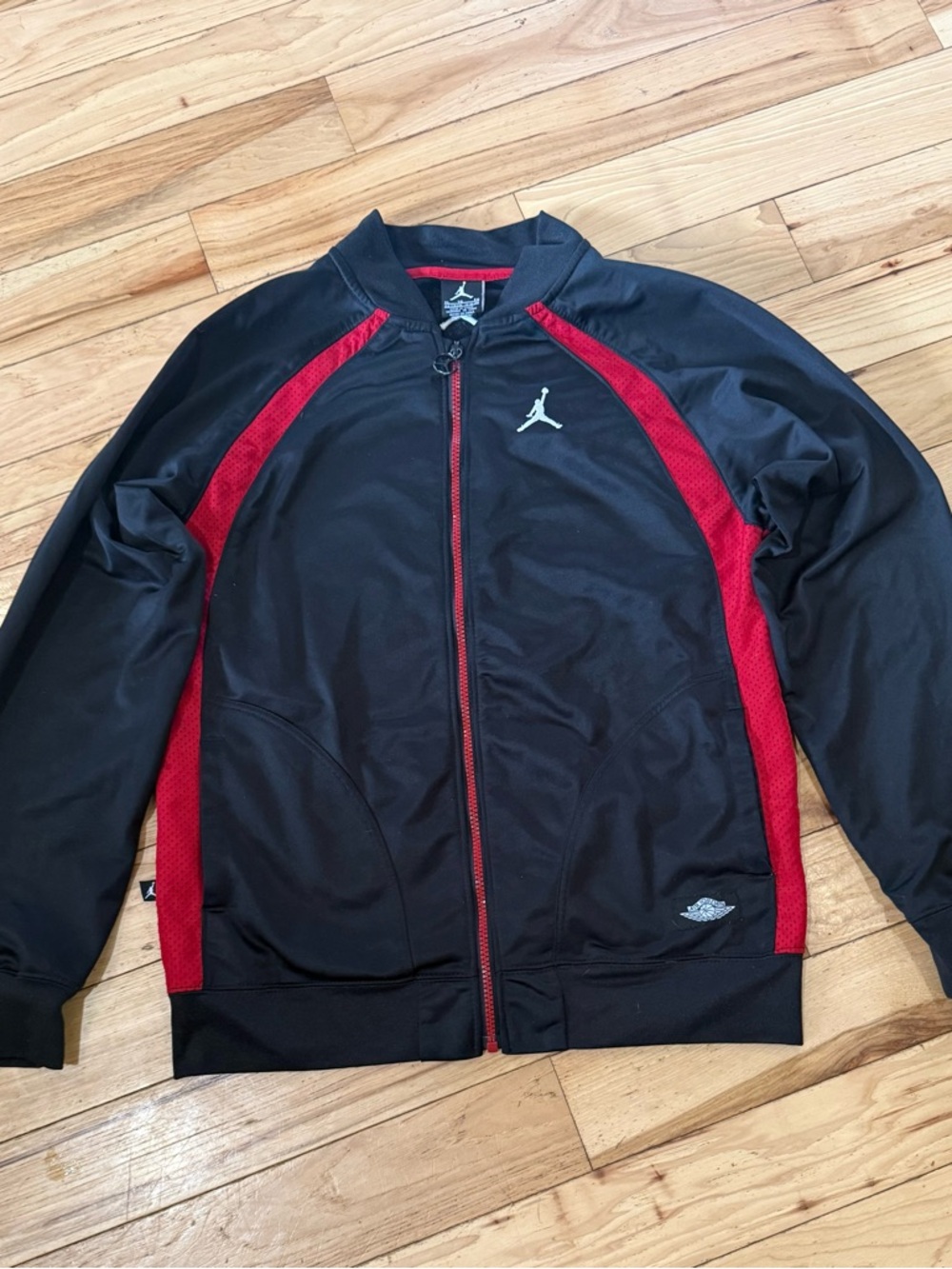 Jordan Zip Up Track Jacket Youth XL 13-15 Black Red Jumpman